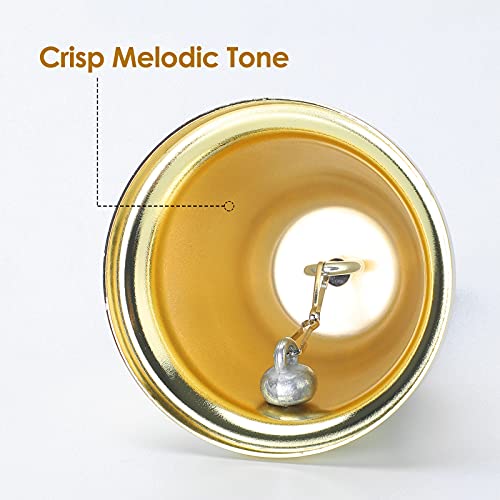 image for MROCO Gold Hand Bell, Steel Call Bell for Wedding, Adults, Dinner Bell