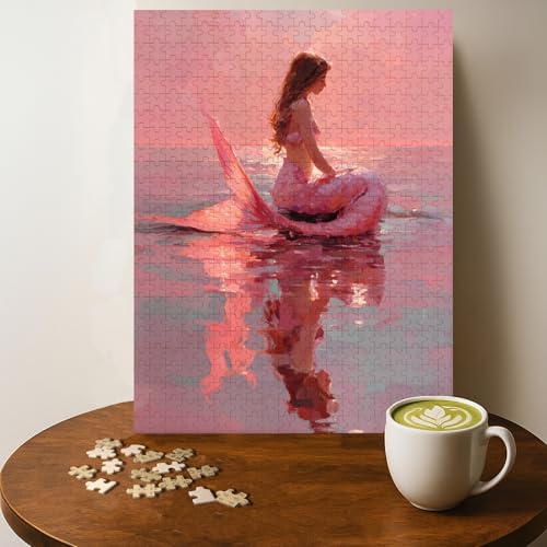 Casse-tête Pink Mermaid Fantasy - 500 pièces, bois, 20 x 15 po
