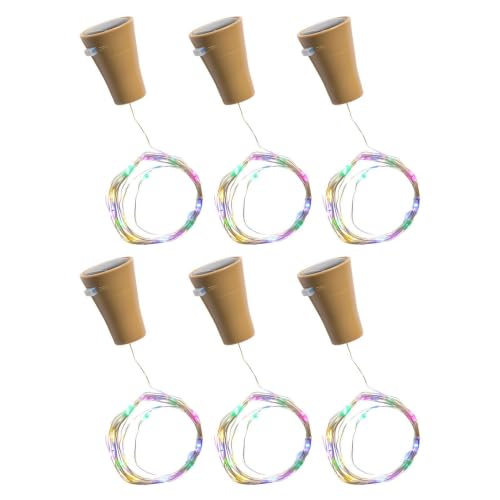 Cork Lights for Wine Bottles, 6 Piece Waterproof DIY Fairy String Lights