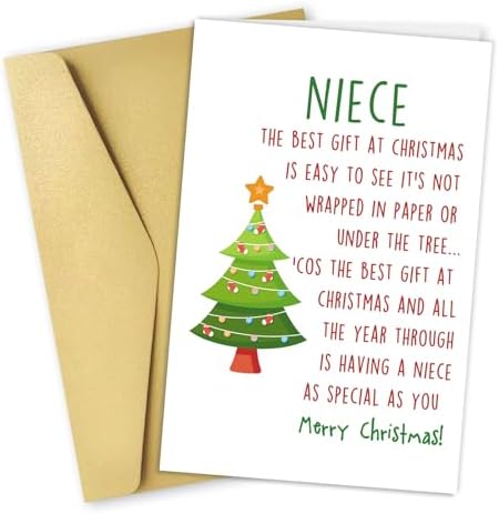Second Ave Biglietto Di Auguri Natalizio Con Orso E Cuore Per Nipote - Carta Di Lino Premium 350g/m² Con Busta, FSC - 2