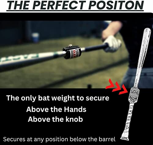 Krato Bat Weight - Baseball & Softball Batting Training Aid, Weight Placed Above Hands, Youth - High School - College, Hit Live - 20Oz #TOP7