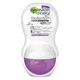 Garnier Mineral Deodorant Protection5 Haut + Kleidung – Roll-On Frauen 48h Non-Stop Protection / angereichert mit Mineralite (dermatologisch getestetes Antitranspirant - alkoholfrei, parabenefrei) 6 x 50 ml