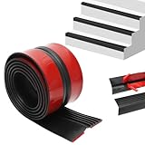 CEWROM Treppenkantenprofil Selbstklebend 4m, Antirutsch Treppenkantenschutz für Innen & Außen, Rutschfeste Treppenstufen Schutzleiste, Treppenprofil Schwarz für Holz & Beton (Schwarz, 4 Meters)