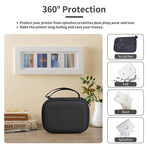 Hesplus Hard Case Travel Bag For Hp Sprocket Portable Photo Printer And (2Nd Edition) / Polaroid Snap/Polaroid Zip Mobile Printer Mesh Pocket Fit Photo Paper And Cable #TOP3