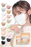 [MaskMore] マスクモア 3Dマスク 不織布 立体 不織布マスク 立体マスク 小顔マスク 面長タイプ バイカラー おしゃれ カラーマスク マスク 20枚入り ピュアホワイト