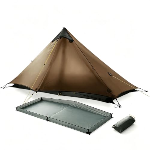 Haimont 1P Backpacking Tent Khaki &1P Bathtub Groundsheet