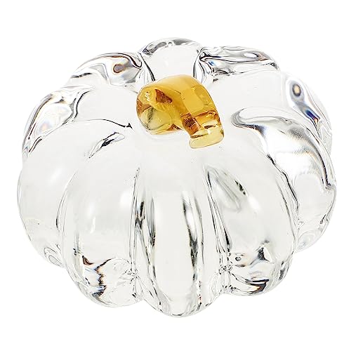 Zerodeko Crystal Pumpkin Figurine Stylish Home Decor Accent for Fall