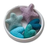 ARTISAN CRAFTED: High quality of craftsmanship in hand selected trending and curated colors. Custom designed and handcrafted. IDEAS FOR YOU: Bowl filler, vase filler, tiered tray, crafting, thoughtful gift. PRODUCT DETAILS: Set of 5 woolies, Stars ar...