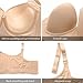 FallSweet Push Up Bras for Women Corset Top Bustier Padded Underwire Bra Add One Cup (Beige,36C)