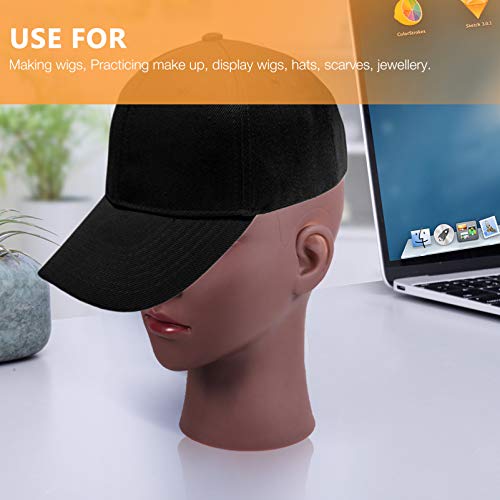 FRCOLOR Cabeça Peruca Manequim Cabeça Peruca Exibição Maniquins Bloco Ficar Careca Cabeça Manequim C