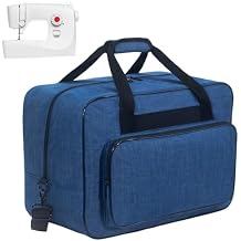 Sewing Machine Carrying Case with Padded Handles, Suitable for Most Standard Household Sewing Machines Compatible with Singer, Brother, Janome - Blue