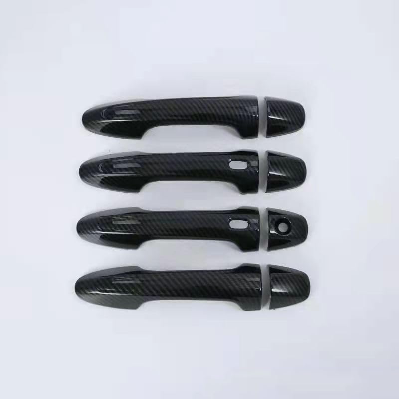 Car Exterior Door Handles for HILUX REVO Rocco, Door Handle Cover Protector Anti-Scratch Outside Door Handle,B/Carbon Fiber Pattern