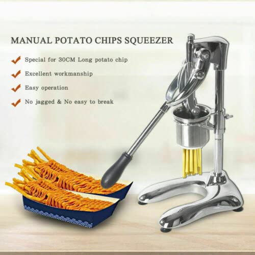 Pressa per patatine fritte – 30 cm di lunghezza in acciaio inox, strumento essenziale da cucina per patatine fritte croccanti e perfettamente sagomate, ideale per cucinare a casa e preparare pasti