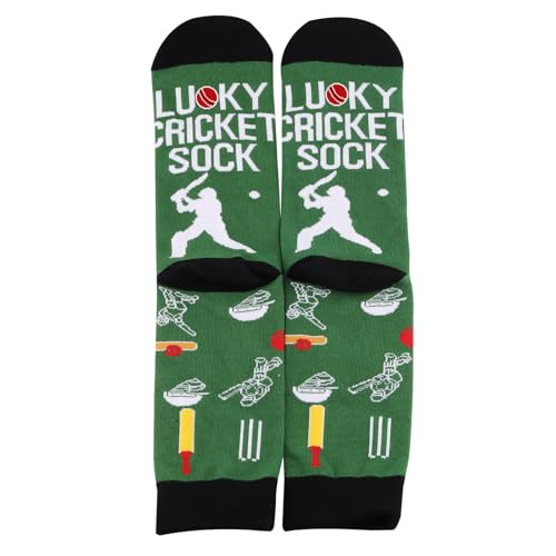 JNIAP Cricket Socks Cricket Lover Gift Cricket Player Gift Cricket Sport Socks Lucky Cricket Sock (CRICKET socks)