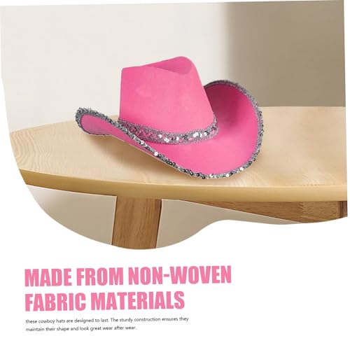 Chapeau de cowboy pour femme et homme | Lot de 3 chapeaux de cowgirl avec sangle western