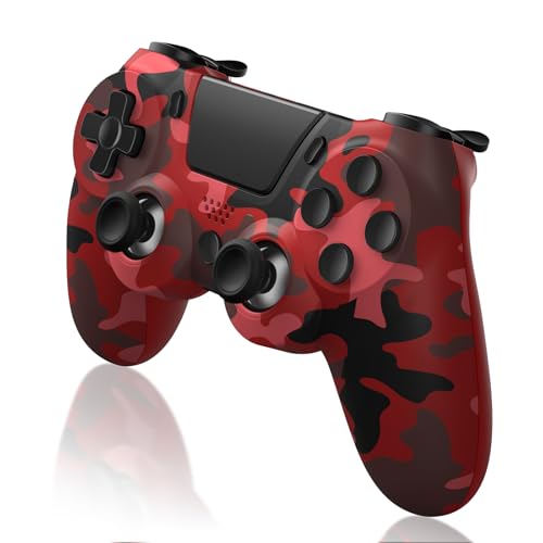 ancihdgm Wireless Controller for PS4, Game Controller kompatibel mit PS4/Pro/Slim/PC/PS3/Android/IOS Gamepad mit Dual Vibration/6-Achsen-Gyro-Sensor/Touchpanel/Kopfhörerbuchse