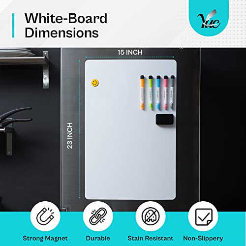 23X15 Inch - Magnetic Whiteboard For The Fridge - Magnetic Dry Erase Board - Fridge Whiteboard - Refrigerator Whiteboard - White Board For Fridge - Dry Erase Board Magnetic - Magnetic White Board #TOP6