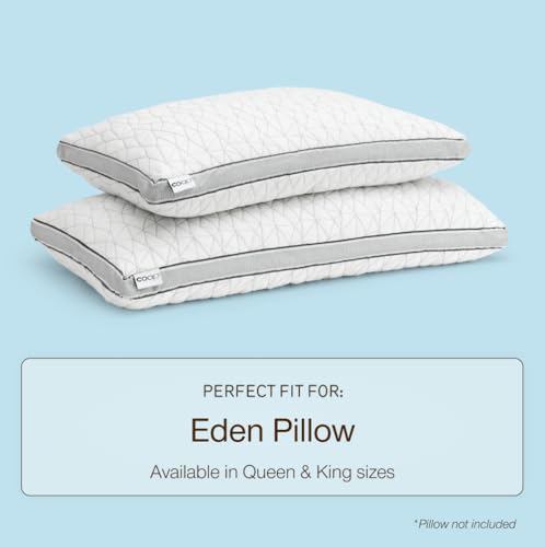 Image of Coop Home Goods Eden Cool Pillow Cover, Queen Pillowcase for Memory Foam Pillows, Breathable Ultra Soft Fabric Covers with 2-inch Gusset
