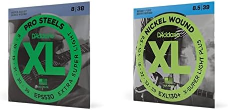 D'Addario Guitar Strings - ProSteels Electric Guitar Strings - Round Wound - Brighter, Crunchier, Increased Sustain - EPS515 - Medium, 11-50