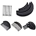 5 Stück/Set Bump It Up Volumen Haar Basis Set Schwamm Styling Einsatz Zopf Werkzeug Haar Bump Up Kämme Clips Dutt-Haar Pad Zubehör für Frauen Damen Damen (schwarz)