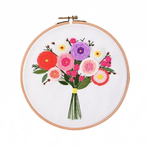 Broderie à la main fleurs et plantes un kit de point de croix idéal comme cadeau créatif