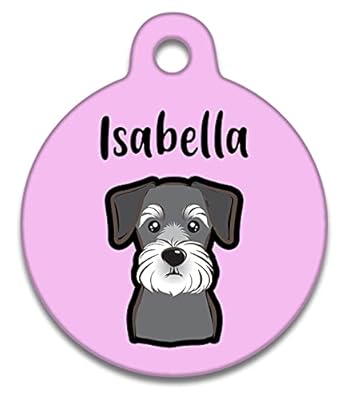 Spoilt Rotten Pets Lilac Rose Coloured Dog Face Tag Lots of Breeds to Choose from Tag Pet Identity Cat or Dog Tag Custom Printed with Your Contact Details