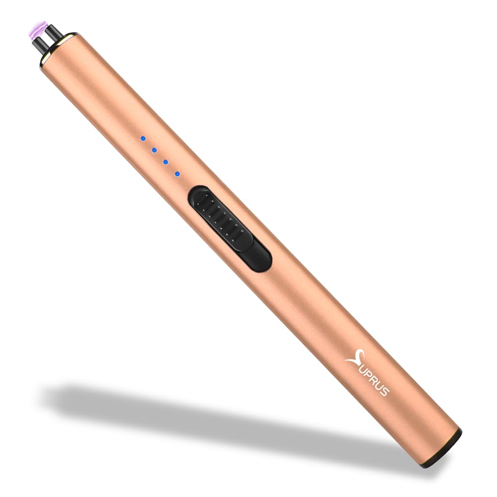 SUPRUS Electric Arc Windproof Flameless USB Lighter Rechargeable with Safety Lock (Color of 2025)