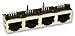 MOLEX - 44248-0086 - Modular Connector, RJ45 Jack, 1 x 4 (Ganged), 8P8C, Cat3, Through Hole Mount