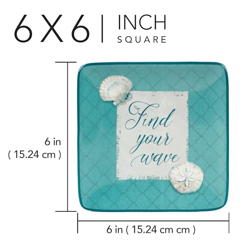 Certified International Ocean View 6" Canape/Luncheon Plates,Set of 4 by Certified International - Image 4