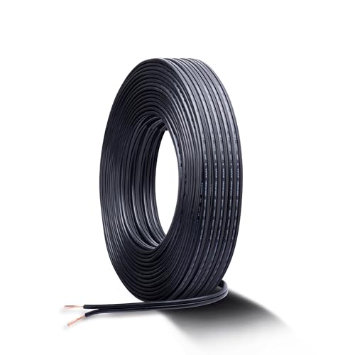 Gardenreet Low Voltage Landscape Wire 16/2 Gauge, 65ft 100% Pure Copper Outdoor Lighting Cable, Waterproof Direct Burial 2 Conductor Electrical Wire for Garden Path and LED Spotlights (UL Listed)