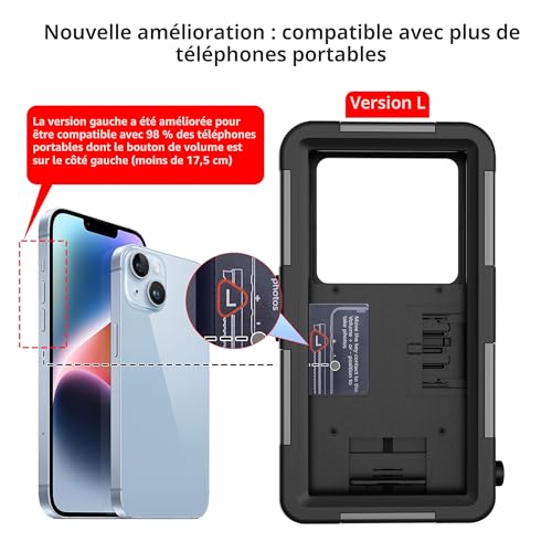 Coque de Téléphone de Plongée Professionnelle Pochette Étanche Smartphone IPX8 Pochette Téléphone Étanche Housse Étui de Protection pour iPhone 17 Air 16 17 Pro 16 17 Pro max 15 Pro 13 14 15 Pro Max – vue 2