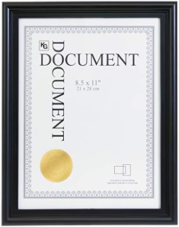Kiera Grace KG Embassy Document Frame - Black, 8.5" x 11" (PH43359-6)