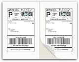 PACKZON Shipping Labels with Self Adhesive, Square Corner, for Laser & Inkjet Printers, 8.5 x 5.5 Inches, White, Pack of 200 Label