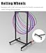 Hula Hoop Organizer Cart, Mobile Gymnastic Equipment Holder with Wheels, Portable Stand for Jump Ropes and Hula Hoops, Ideal for Elementary PE