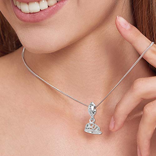 Qeensekc Sparkling Crown Charm Princess Tiara Cz Bead Beads Fit European Bracelet #TOP2