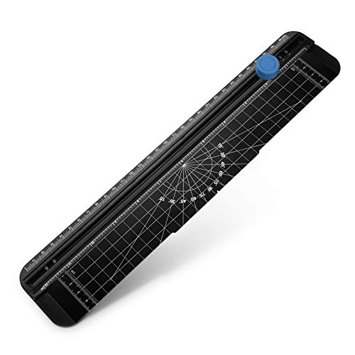Willing Paper Trimmer 12 inch Cutter with Automatic Security Safeguard Guillotine for Label Card Photo Coupon Scrapbook Laminated Paper and Craft Projectwith Ruler