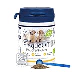ProDen PlaqueOff Poudre pour Chiens et Chats, Éliminateur de Tartre et Mauvais Souffle, Nettoyant Dentaire 100 % Naturel et Éliminateur de Plaque, 60 g