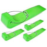 FITHOIST 4-Pack Heavy Duty Tire Skates - for Locked Wheels, Tow Trucks & Rollbacks | 4000lb Capacity | Protects Driveway & Trailer (Green)