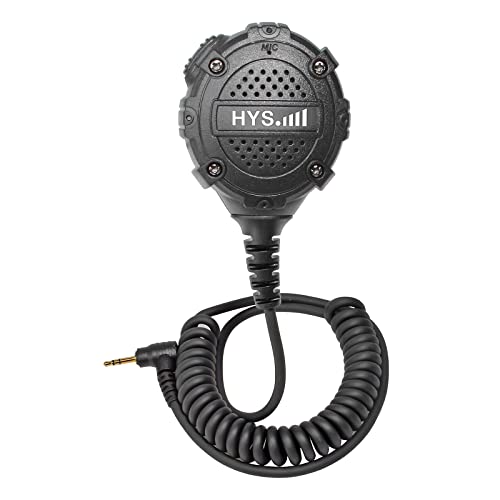 HYS Microphone d'épaule 2.5mm 1-Pin Haut-Parleur Portable Compatible avec Motorola TLKR-T60 T61 T62 T80 T81 T82 T-92 H2O T80 Extreme Walkie Talkie (BX022)