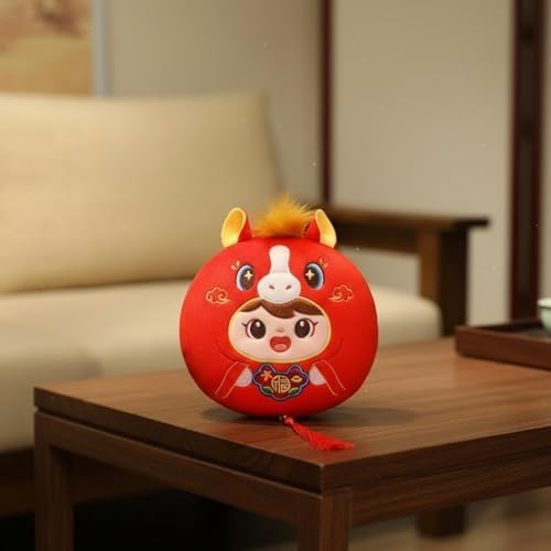 DuskHaven Horse Stuffed Animal Toy Doll Keepsake with Fortune Pattern Stitching and Soft Polyester PP Cotton Filling Suitable for, 6 Inch 15-18 Cm, Success Horse Plush Toy - 2