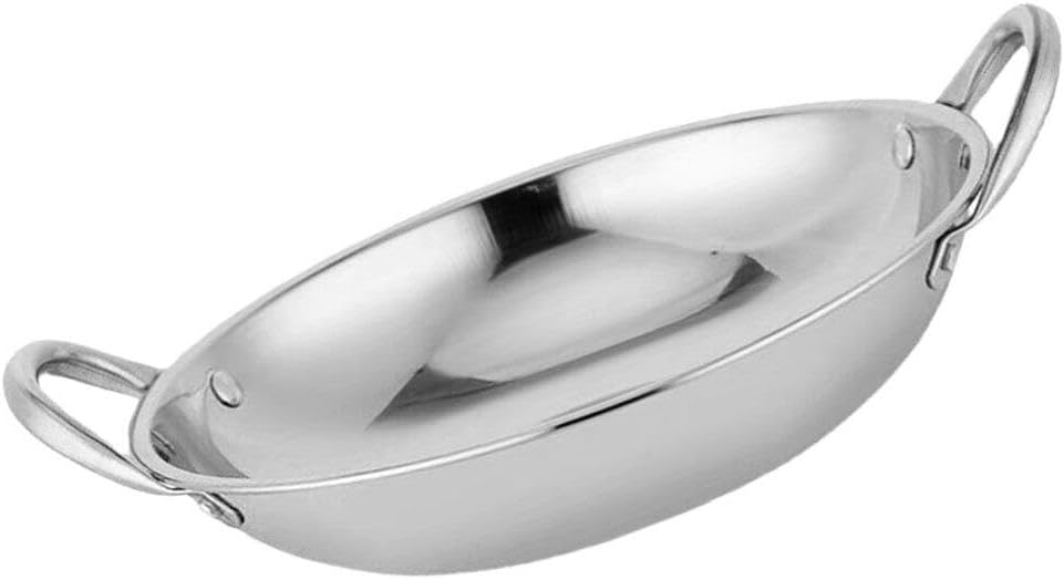 Amazon.com: BESTonZON Stainless Steel Hot Pot Round Bottom Wok with ...