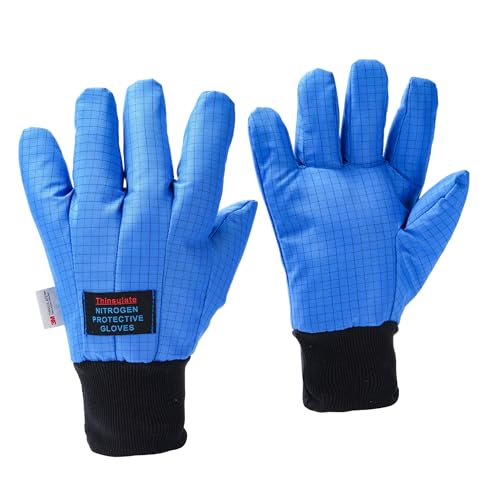 egowz -196°C/-320°F Cryogenic Gloves, Anti-Static Liquid Nitrogen & Dry Ice Handling Safety Work Gloves for Extreme Cold (Wrist Length 13 inch)