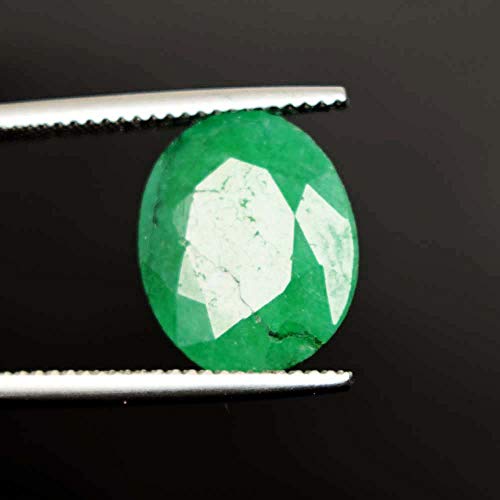 5.20 Carat Colombian Egl Certified Natural Green Emerald Oval Cut Loose Gemstone For Ring B-3380 #TOP1