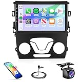 2G+64G Rimoody Android 13 Car Radio Stereo for Ford Fusion 2013-2019 for Ford Mondeo, Wireless Carplay Android Auto GPS Navigation WiFi 9 Inch Touch Screen Bluetooth FM/RDS +Backup Camera