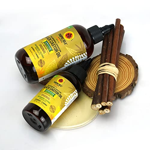 Tropic Isle Living Jamaican Black Castor Oil - Plastic Pet Bottle 4Oz | For Hair Growth, Skin Conditioning, Eyebrows & Eyelashes, Hair & Scalp Treatment Oil And Nail Care #TOP2