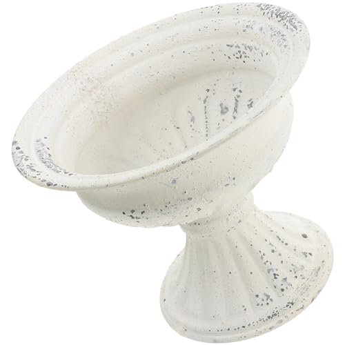 VOSAREA Vintage Roman Column Flower Pot Elegant Wedding Planter Decorative Plant Holder for Balcony Garden Front Door European Style Plant Pot Versatile Road Guiding Flowerpot