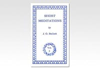 Short Meditations Vol.3 088172002X Book Cover