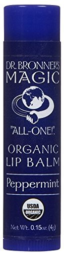 Dr. Bronner's Organic Lip Balm - Peppermint - 0.15 oz