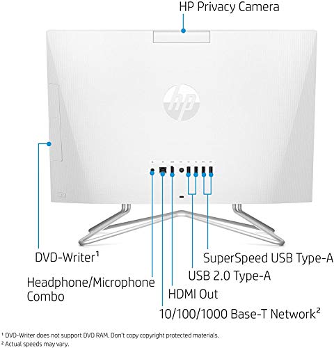 Hp 22 All-In-One Desktop Computer 21.5" Fhd Ips Display Amd Athlon Gold 3150U 16Gb Ddr4 512Gb Ssd Dvd Amd Radeon Graphics Webcam Win 10 + Hdmi Cable #TOP7