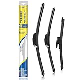 3 Pack Windshield Wiper Blades Compatible with Hyundai Veloster 2012 2013 2014 2015 2016 2017 Original Factory Quality Front Rear Wipers Blade Set for My Car - 26